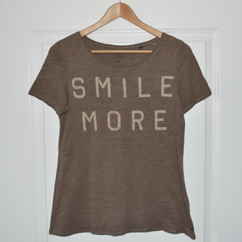 Marc O'Polo 'Smile More Worry Less' Slub Jersey Tee - Size S (runs large)